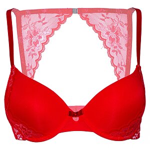 Sutien Daring Intimates Push-up Lace Racerback Roșu M Thumb 2