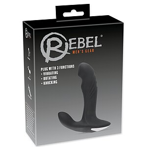 Vibrator Prostată Rebel Plug 3 Functions Negru Thumb 6