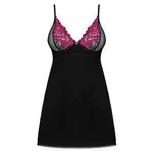 Chemise Obsessive Rosenty Negru XS-S Thumb 2