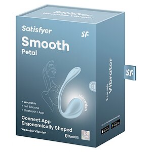 Satisfyer Smooth Petal Connect Vibrator Purtabil 12 Moduri Albastru Thumb 9