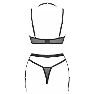 Set Obsessive 3 Piese Selinne Negru M-L Thumb 3