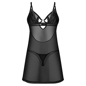 Chemise Obsessive Alliane Negru L-XL Thumb 3