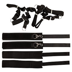 Set Bed Restraint Bondage Negru Thumb 2