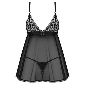 Babydoll Obsessive Blomentis Negru XS-S Thumb 3