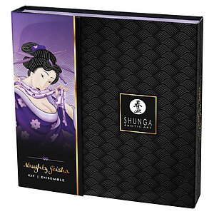 Set Creme Și Vibrator Naughty Geisha Negru Thumb 3