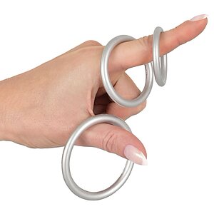 Set Inele Penis Metallic Argintiu Thumb 3