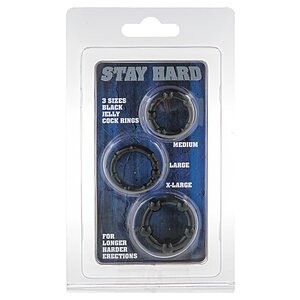Set Inele Penis Stay Hard Negru Thumb 1