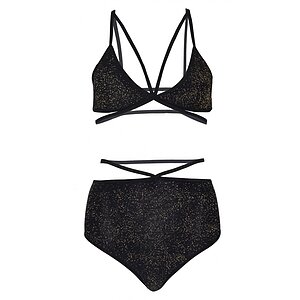 Set Leg Avenue Lurex Opaque Negru S-M Thumb 2