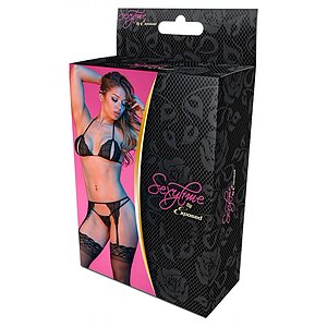 Set Magic Silk Peek-a-Boo Negru L-XL Thumb 4