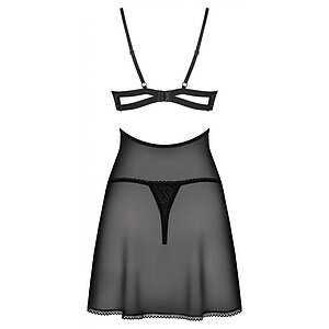 Chemise Obsessive Nutris Negru XS-S Thumb 3