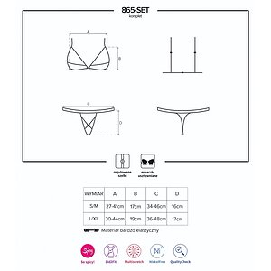 Set Obsessive 865-SET Negru L-XL Thumb 4