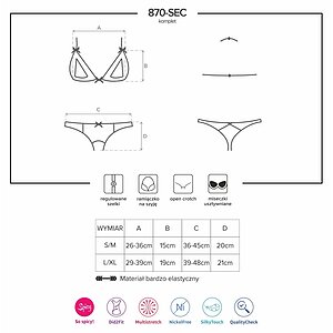 Set Obsessive 870-SEC Roșu S-M Thumb 4