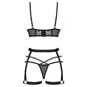 Set Obsessive Blomentis Negru M-L Thumb 3