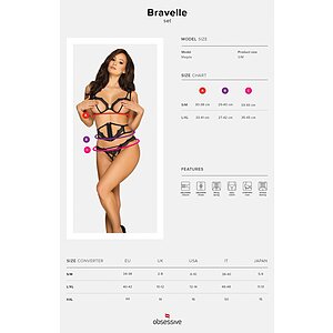 Set Obsessive Bravele Negru S-M Thumb 4