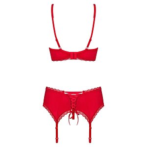 Set Obsessive Jolierose Roșu S-M Thumb 3