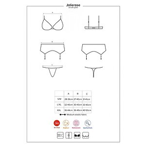 Set Obsessive Jolierose Roșu S-M Thumb 4