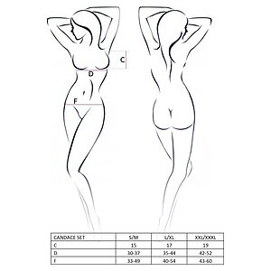 Set Passion Candace Alb L-XL Thumb 1