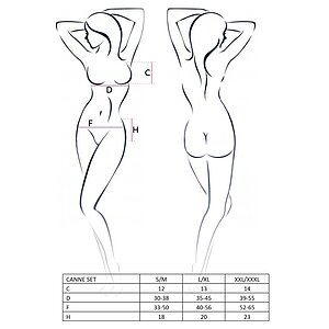 Set Passion Canne Negru 2XL-3XL Thumb 2