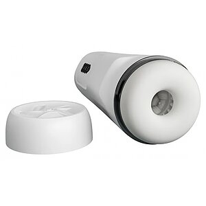 Masturbator Sienna Cu Vibrații Voce Și Sucțiune Alb Thumb 4