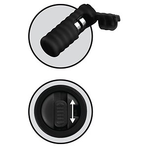 Stimulator Sfârcuri Vibrating Lassos Negru Thumb 3