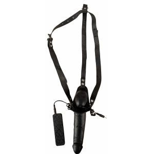 Strap On Cu Vibrații Double Thruster Negru Thumb 7