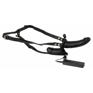 Strap On Cu Vibrații Double Thruster Negru Thumb 5