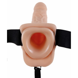 Strap-on Fetish Fantasy 24cm cu Vibrații Thumb 1