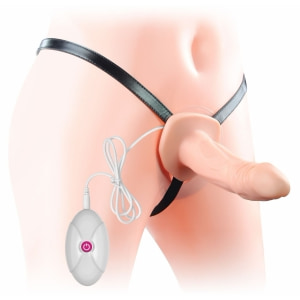 Strap On Vibrating Unisex Hollow 19cm Thumb 1