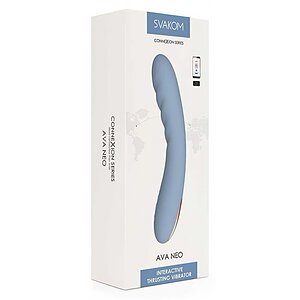 Svakom Ava Neo, Vibrator cu Împingere 5x5, Reîncărcabil Albastru Thumb 11