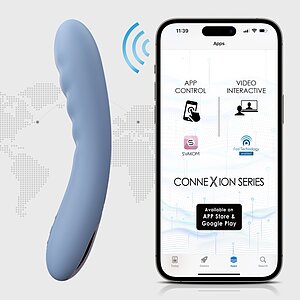 Svakom Ava Neo, Vibrator cu Împingere 5x5, Reîncărcabil Albastru Thumb 9