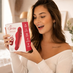 Sweet Smile Vibrator Pentru Chiloți: 10 Moduri, Reîncărcabil Roșu Thumb 14