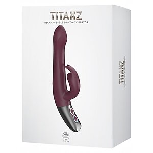 Titanz NMC 21.5cm — 10 Vibrații + 10 Rotații, Reîncărcabil Roșu Thumb 12