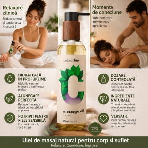 Ulei Natural De Masaj Cobeco Bio 150 ml, Hidratare Delicată Thumb 3