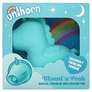 Mini Vibrator Unicorn Albastru Thumb 2