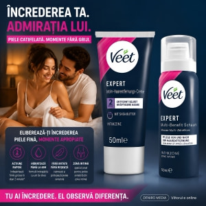 Veet EXPERT Set Epilare Intimă Cremă și Spumă Thumb 3