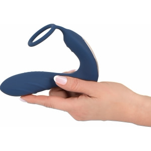 Vibrating Prostate Plug With Ring Albastru Thumb 5
