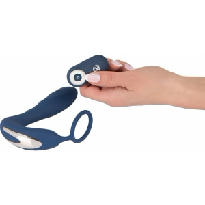 Vibrating Prostate Plug With Ring Albastru Thumb 4