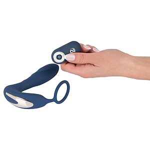 Vibrating Prostate Plug With Ring Albastru Thumb 4