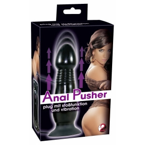 Vibrator Anal Pusher Negru Thumb 2