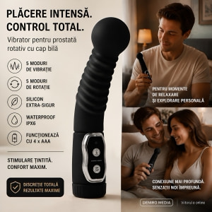 Vibrator Bărbați Pentru Prostată Twister Negru Thumb 9