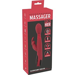 Vibrator Cu încălzire You2Toys Rabbit Roșu Thumb 7