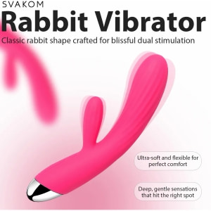 Vibrator Rabbit Încălzire Svakom Angel Roz Thumb 11