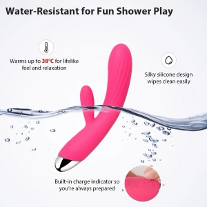 Vibrator Rabbit Încălzire Svakom Angel Roz Thumb 14