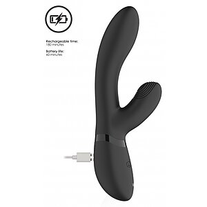 Vibrator Rabbit Kyra Pulse Negru Thumb 2
