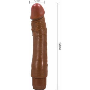 Vibrator Realist Ergonomic Pentru Cuplu 24cm Multi‑viteze Maro Thumb 12