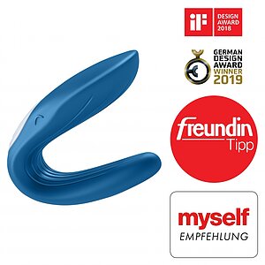 Vibrator Satisfyer Cuplu Partner Whale Albastru Thumb 4