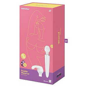 Vibrator Satisfyer Double Wander XXL Alb Thumb 5