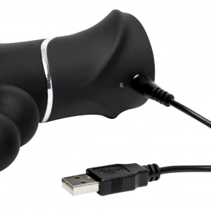 Vibrator Triplu Happy Rabbit Negru Thumb 11