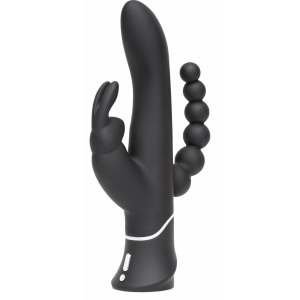 Vibrator Triplu Happy Rabbit Negru Thumb 9