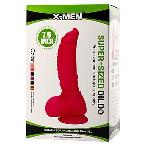 X-Men 18cm Super sized - Jucărie Intimă Neagră cu Ventuză Negru Thumb 5